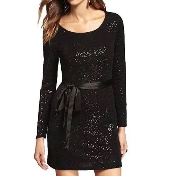 Express Dresses & Skirts - Express long sleeve belted sequin dress ❤️